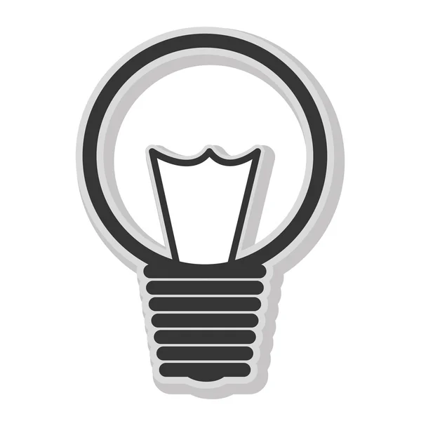 Ampoule énergie en couleurs noir et blanc icône . — Image vectorielle