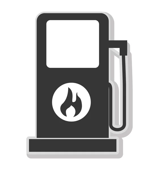 Icono plano aislado de energía de combustible en colores blanco y negro . — Archivo Imágenes Vectoriales
