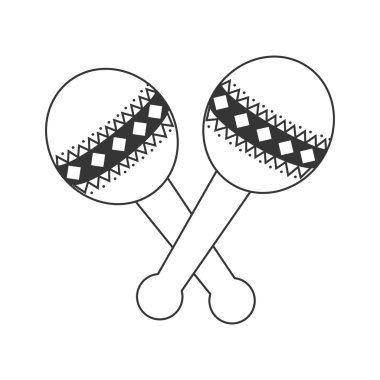 Müzik enstrümanı siyah beyaz simgesi.