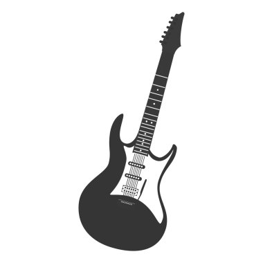 Müzik enstrümanı siyah beyaz simgesi.