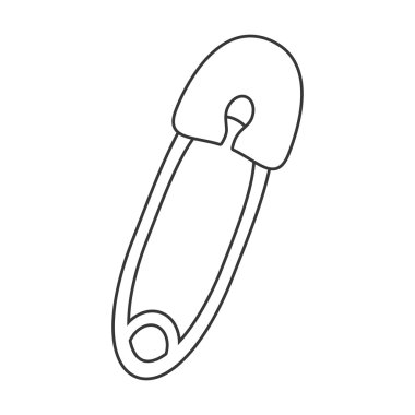 Siyah beyaz klip pin simgesi .