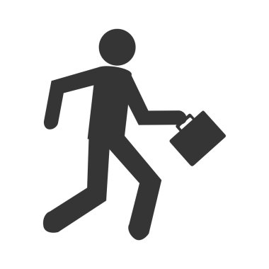 Çalışma, işadamı piktogram grafik tasarım.