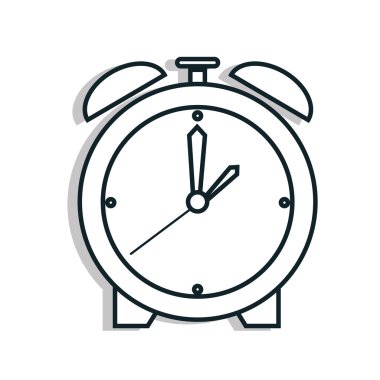 Zaman ve masa saati satırı simgesi tasarım vektör çizim.