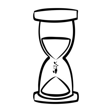 Zaman ve masa saati satırı simgesi tasarım vektör çizim.