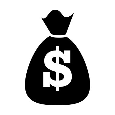 Para ve yatırım izole düz simgesi, vektör çizim.