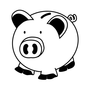 Para ve yatırım izole düz simgesi, vektör çizim.