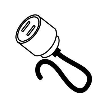 Elektrikli tel tak, vektör çizim ile.