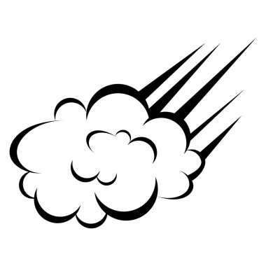 Komik balonu izole düz simgesinin, vektör çizim.