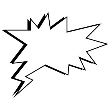 Komik balonu izole düz simgesinin, vektör çizim.