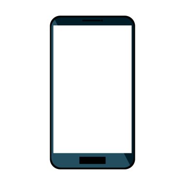 Hareket eden smartphone izole düz simgesi, vektör çizim.