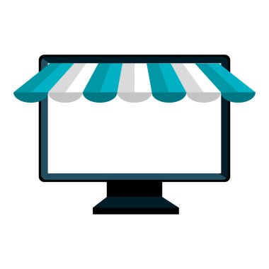 Alışveriş ve ticaret, yalıtılmış düz simgesi.