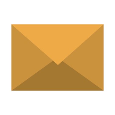 Elektronik posta veya e-posta izole düz simgesi.