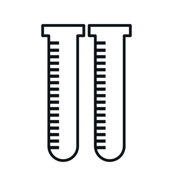 Kimya örnek şişesi izole simgesi.