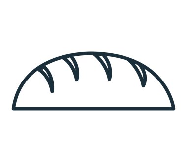 Lezzetli ve taze ekmek simgesi.