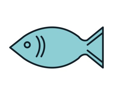 Deniz ürünleri Gastronomi izole düz simgesi.