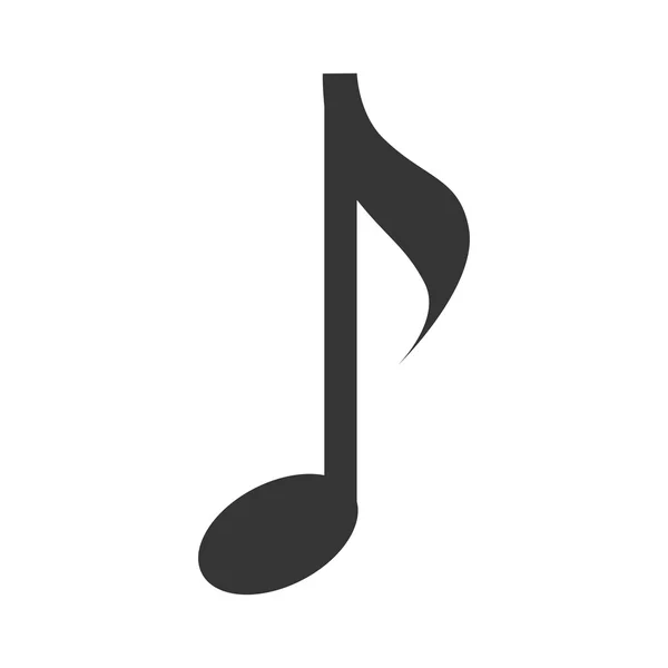 Note de musique icône plate — Image vectorielle