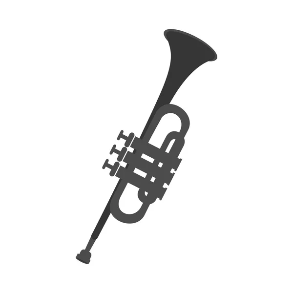 Musikinstrument im Schwarz-Weiß-Icon. — Stockvektor