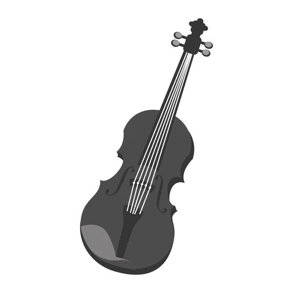 Music instrument in black and white icon. — Stock Vector