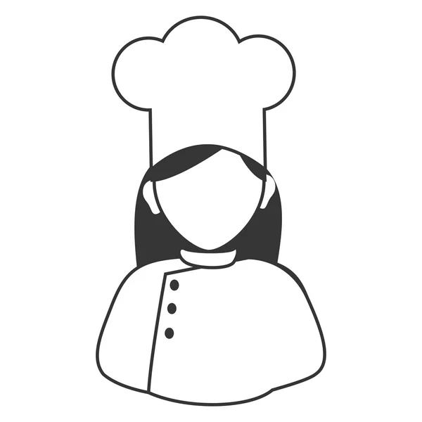 Plochý symbol pro profil šéfkuchaře. — Stockový vektor