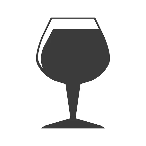 Vin en icône de verre — Image vectorielle