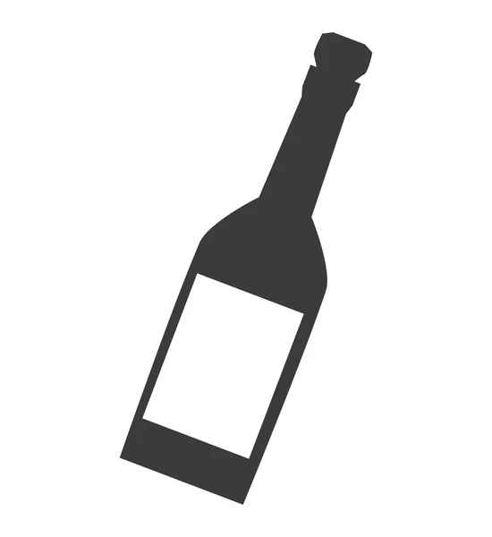 Wine or champagne bottle icon — Stock Vector