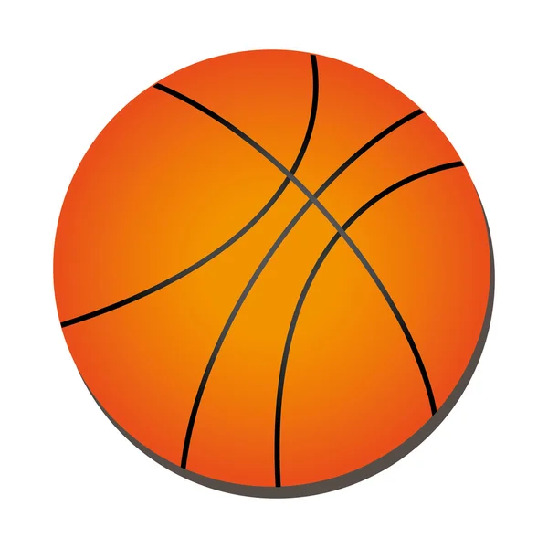 Baloncesto deporte icono plano — Vector de stock