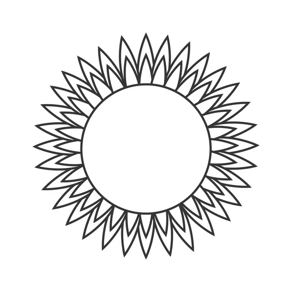 Sun burst in white and black colors — Stock Vector