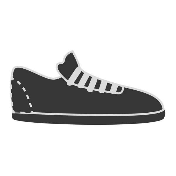 Ícone de calçado em cores preto e branco . — Vetor de Stock