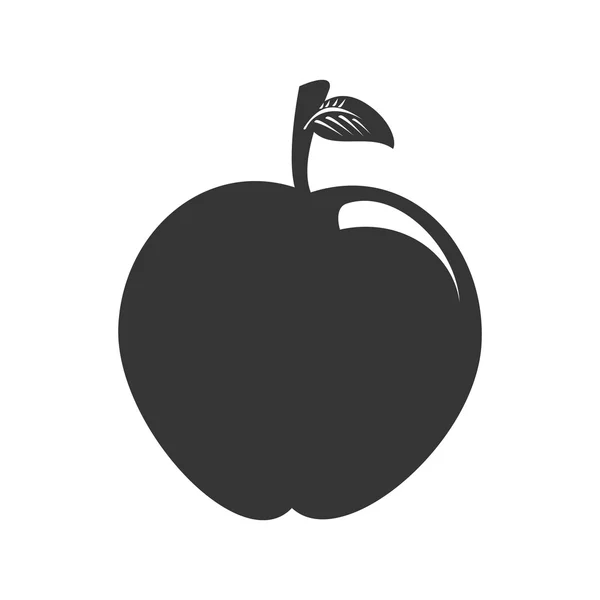 Delicioso icono de fruta de manzana . — Vector de stock