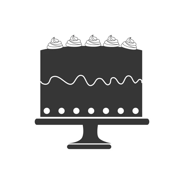 Délicieux gâteau icône plate . — Image vectorielle