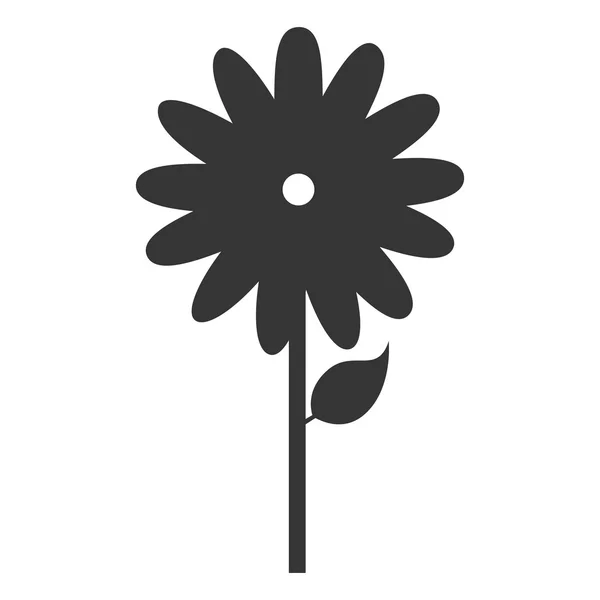 Virág, levél sík ikonnal — Stock Vector