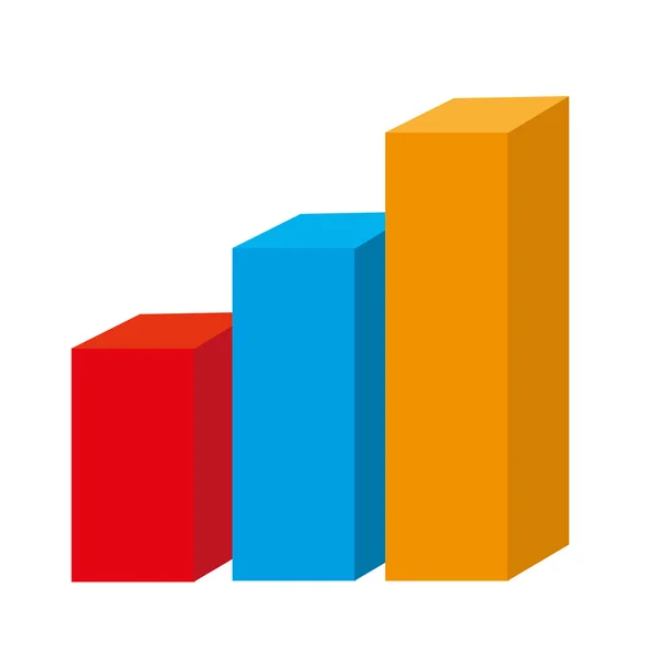 Statistiques graphique icône plate isolée, illustration vectorielle . — Image vectorielle