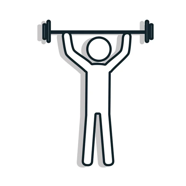 Gym and fitness lifestyle, vector illustration graphic. — Stock Vector