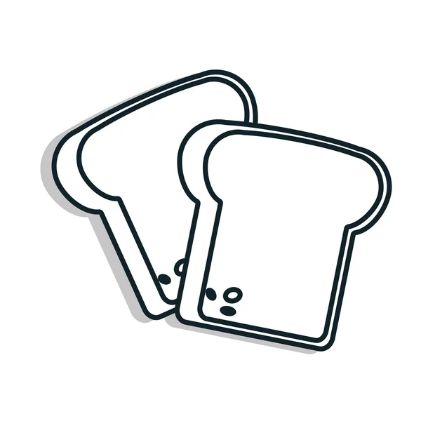 Pan Alimentos aislado icono de línea . — Vector de stock