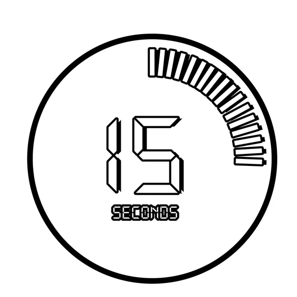 Progettazione dell'icona della linea di tempo e orologio, illustrazione vettoriale . — Vettoriale Stock
