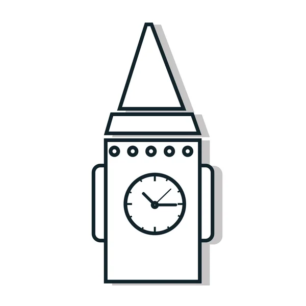 Diseño de iconos de línea de tiempo y reloj, ilustración vectorial . — Archivo Imágenes Vectoriales