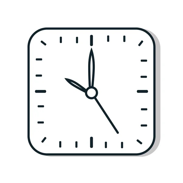 Progettazione dell'icona della linea di tempo e orologio, illustrazione vettoriale . — Vettoriale Stock