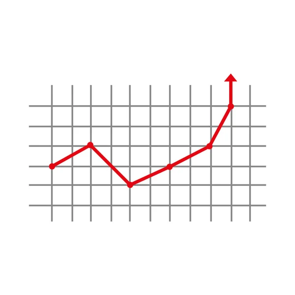 Estadísticas de crecimiento financiero gráfico, ilustración vectorial . — Archivo Imágenes Vectoriales