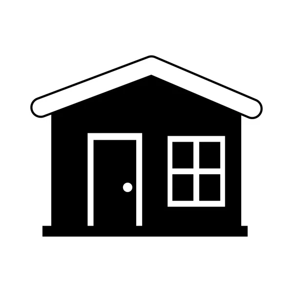 Real estate house isolated flat icon. — Stock Vector