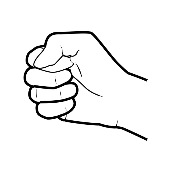 Kéz gesztus, elszigetelt lapos ikon szimbolizáló. — Stock Vector