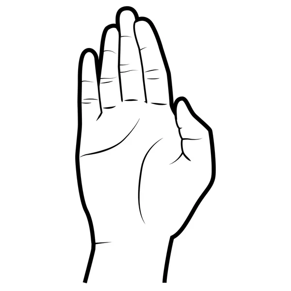 Рука, що символізує жест, ізольована плоска піктограма . — стоковий вектор