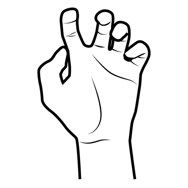 Hand symbolisierende Geste, isoliertes flaches Symbol. — Stockvektor