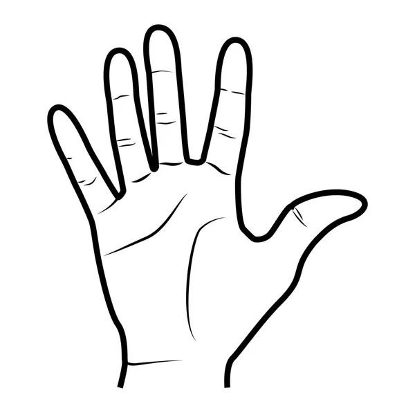 象征着手势，孤立平面图标的手. — 图库矢量图片