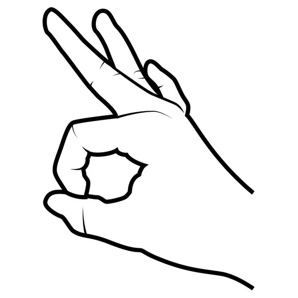 Mão simbolizando gesto, ícone plano isolado . —  Vetores de Stock