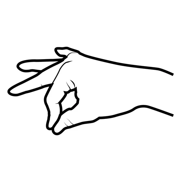 Hand symbolisierende Geste, isoliertes flaches Symbol. — Stockvektor