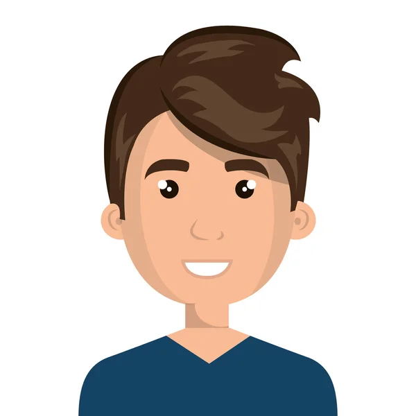 Portrait funny guy cartoon young people profile Vector Image