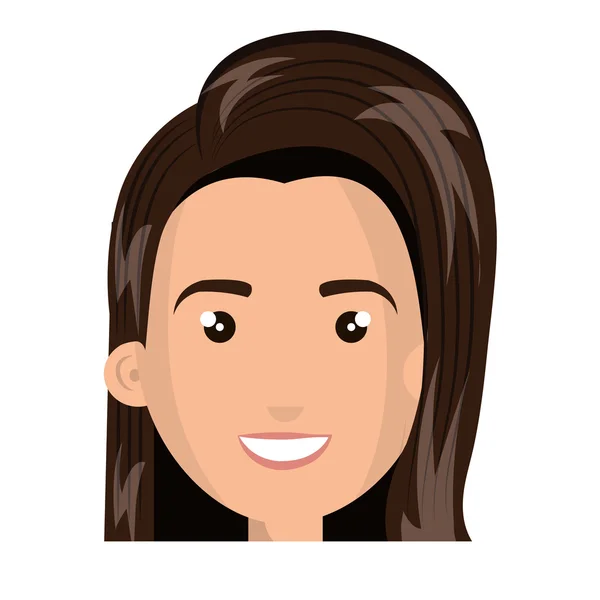 Young and beautiful woman cartoon, vector illustration. Stock Vector