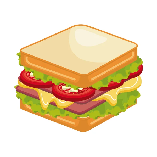 Delicioso icono de diseño de tema de comida rápida . — Vector de stock