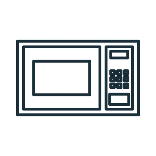 Hogar aparato microondas aislado icono plano . — Vector de stock