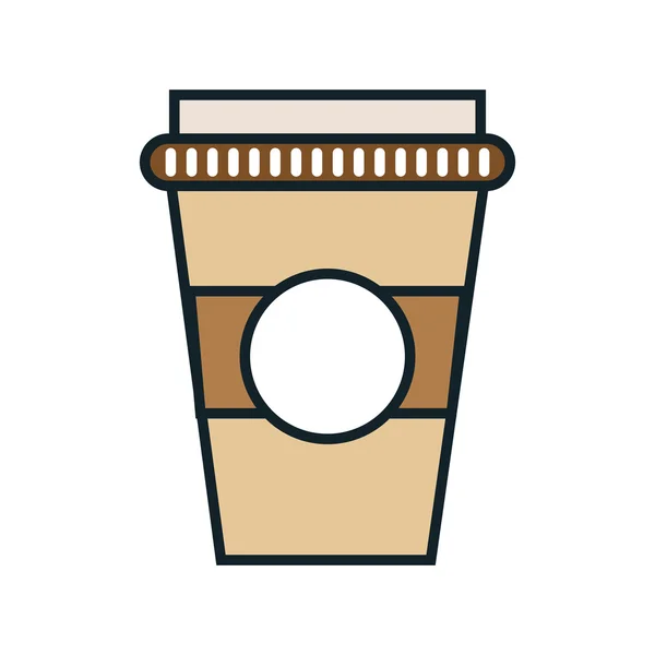 Tempo de café deliciosa bebida tema design . — Vetor de Stock